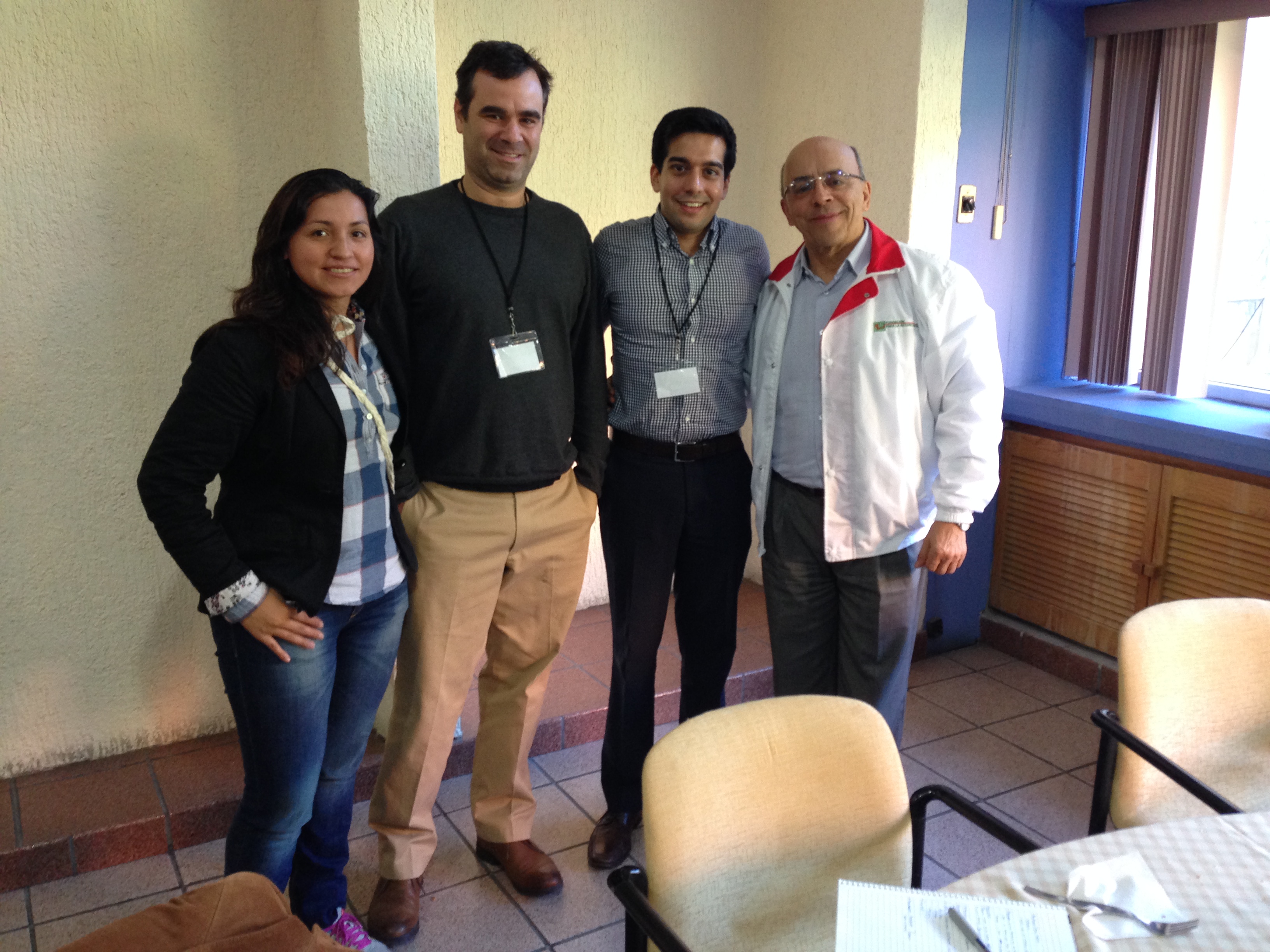 Fr. Leonel on far right, along with Global Associate Lissette Mateus Roa on left, and advisory board members, Sebastian Mosman and Akif Irfan at a recent ESPERE training in Mexico City.