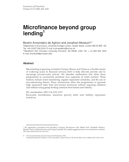 micro beyond grouplending