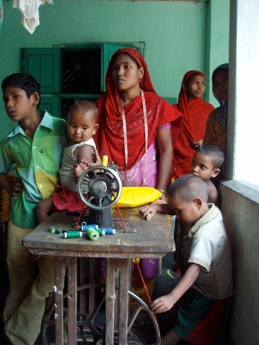 Participants of the CBOT project with their children during our work in Bangladesh.